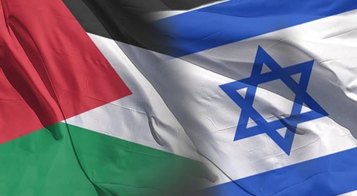 علم فلسطين وعلم اسرائيل