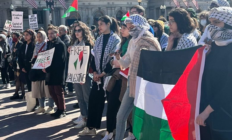 تظاهرة ضد العدوان على الأقصى