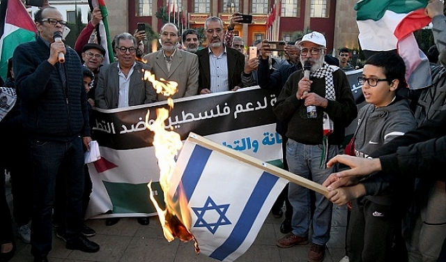 احتجاجات الرباط على رئيس الكنيست الإسرائيلي
