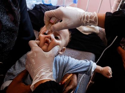 التطعيم ضد شلل الأطفال غزة