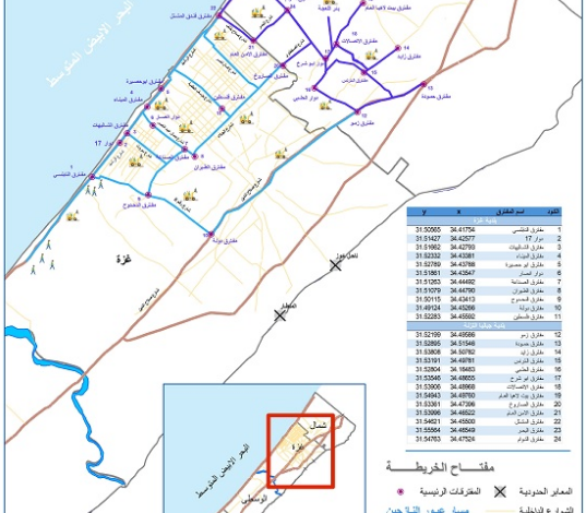 خريطة الاعمار غزة