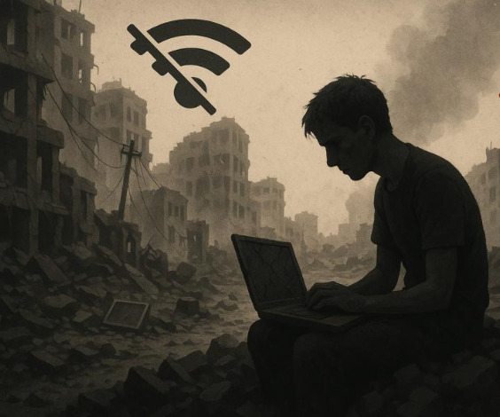 غزة عزلة رقمية