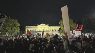 احتجاجات أمام البيت الأبيض